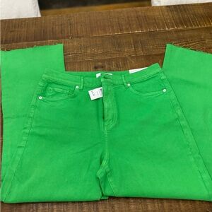 Loft High Rise Kick Crop Jeans In Juicy Lime